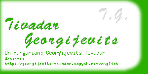 tivadar georgijevits business card